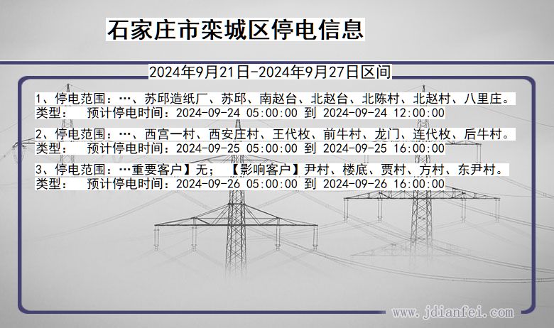 藁城最新停电通知，提前了解安排，做好应对准备